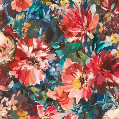 The Rug Seller Tahiti Wallpaper W0145 03 by Clarke and Clarke in Midnight Blue&nbsp;Roll