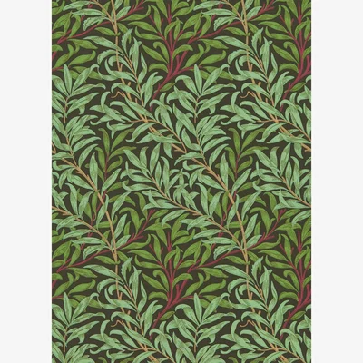 The Rug Seller Willow Bough Wallpaper 216950 by Morris & Co in Bitter Chocolate&nbsp;Roll