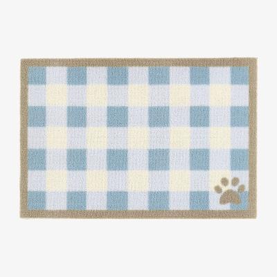 The Rug Seller Howler & Scratch Check Tartan Mat in Blue&nbsp;50x75cm