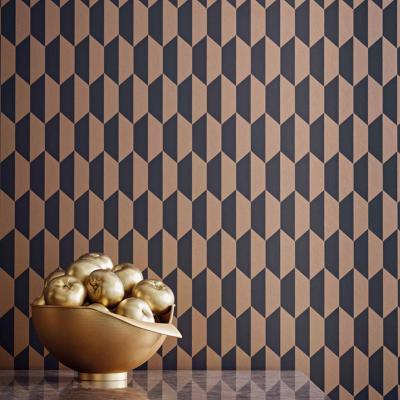 The Rug Seller Petite Tile Wallpaper 5022 by Cole & Son in Charcoal BronzeRoll