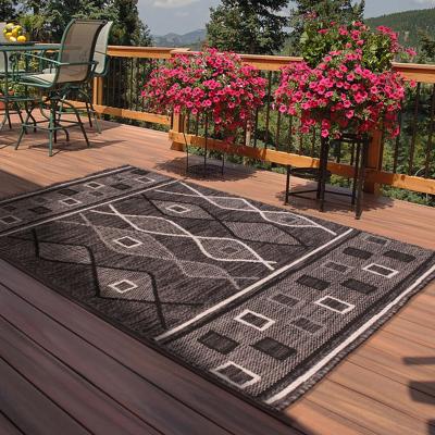 The Rug Seller Outdoor Oasis Rugs in Charcoal by Rugstyle