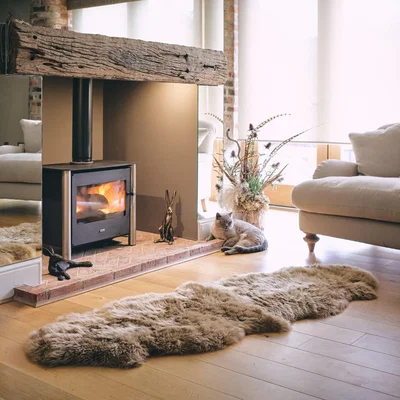 The Rug Seller Long Wool Sheepskin Rugs in Honey&nbsp;Quad