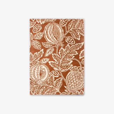 The Rug Seller Cantaloupe Fruit Wool Rugs By Sanderson in Burnt Orange