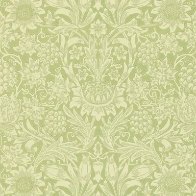 The Rug Seller Sunflower Wallpaper 210477 by Morris & Co in Pale GreenRoll