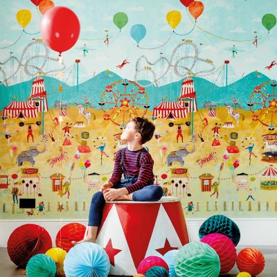 The Rug Seller Lifes a Circus Wallpaper Panel 112647 by Harlequin in Carousel Multi&nbsp;Roll