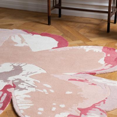 The Rug Seller Shaped Magnolia 162302 Circle Rugs by Ted Baker in Light Pink200x200cm