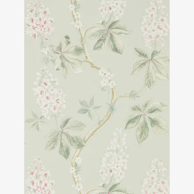 The Rug Seller Chestnut Tree Wallpaper 215710 by Sanderson in Seaspray Green&nbsp;Roll