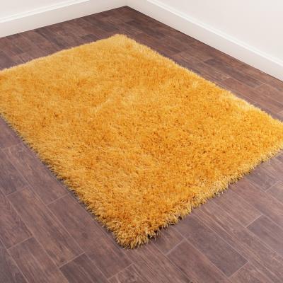 The Rug Seller Boston Shaggy Rugs in Ochre Yellow
