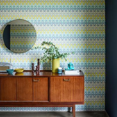 The Rug Seller Sioux Wallpaper 111834 by Scion in Marine Midnight Kiwi&nbsp;Roll