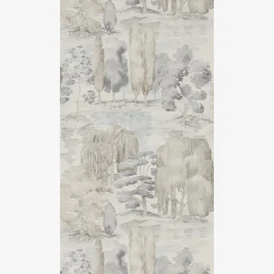 The Rug Seller Waterperry Wallpaper 216281 by Sanderson in Gilver Linen&nbsp;Roll