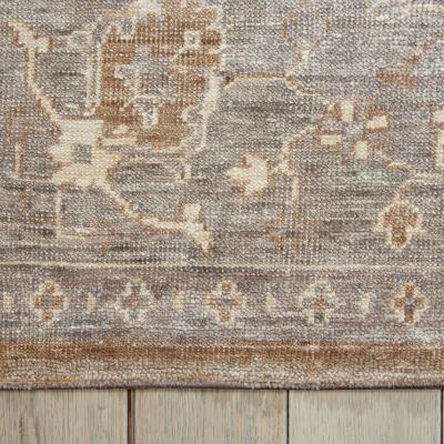 The Rug Seller Aldora ALD07 Traditional Bordered Rugs in Pewter by Nourison&nbsp;69x91cm
