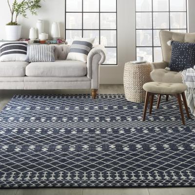 The Rug Seller Palermo Rugs PMR03 in Navy Grey by Nourison