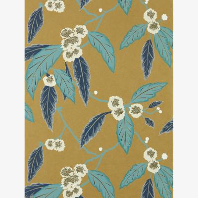 The Rug Seller Coppice Wallpaper 112133 by Harlequin in Navy Lagoon Gold&nbsp;Roll