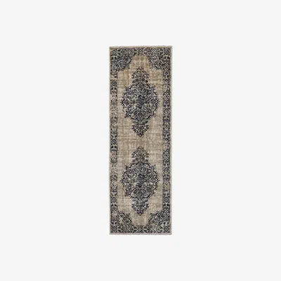 The Rug Seller Saville Traditional Medallion Indoor Outdoor Runner Rugs in Grey&nbsp;67x200cm