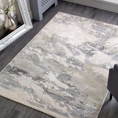 The Rug Seller Aurora Cloud AU02 Marble Rugs in Grey Beige
