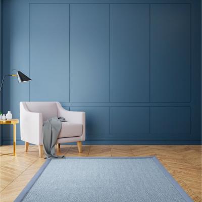 The Rug Seller FWC Herringbone Lunar Natural Fibre Sisal Rugs With Faux Suede Border
