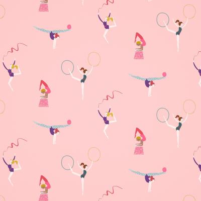 The Rug Seller Balancing Act Wallpaper 112644 by Harlequin in Raspberry Blossom Grape&nbsp;Roll