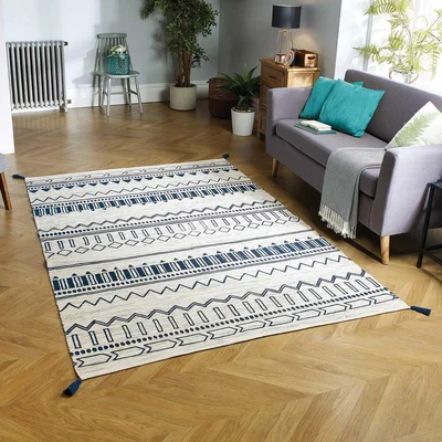 The Rug Seller Beni Rugs in Blue70x140cm
