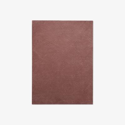 The Rug Seller Folia Carved Wool Rugs 38902 by Wedgwood in Mink Brown
