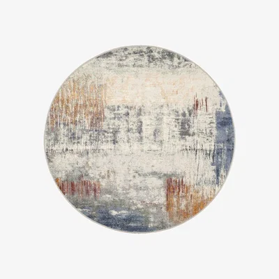 The Rug Seller Galleria Abstract Circle 63393 6656 Rugs in Blue Multi&nbsp;240x240cm