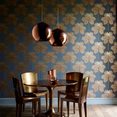 The Rug Seller Lovers Knot Wallpaper 111229 by Harlequin in Russet Red&nbsp;Roll