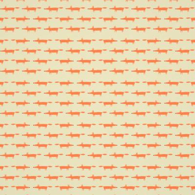 The Rug Seller Little Fox Wallpaper 112262 by Scion in Ginger Orange&nbsp;Roll