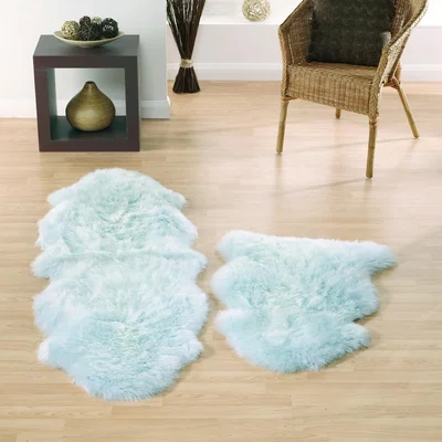 The Rug Seller Genuine Sheepskin Rugs in Duck Egg