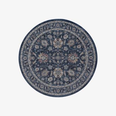 The Rug Seller Da Vinci Traditional Round Circle Rug 57166 3434 in Blue200x200cm