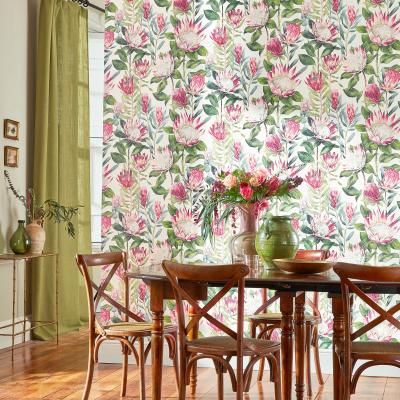 The Rug Seller King Protea Wallpaper 216646 by Sanderson in Rhodera Cream&nbsp;Roll