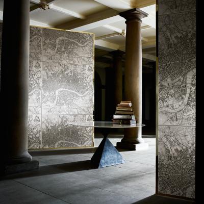 The Rug Seller London 1832 Wallpaper 312623 by Zoffany in Silver Grey&nbsp;Roll