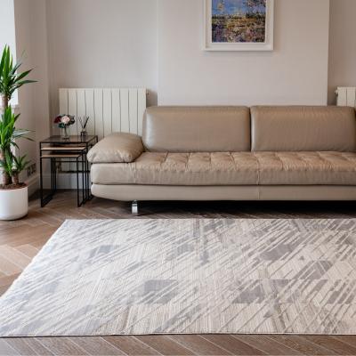 The Rug Seller Onyx ONX09 Abstract Rugs in Silver Beige