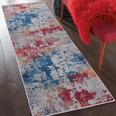 The Rug Seller Ankara Global Abstract Hallway Runners ANR10 in Multi&nbsp;71x244cm