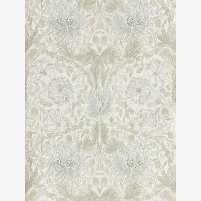 The Rug Seller Pure Honeysuckle and Tulip Wallpaper 216526 by Morris & Co in Linen&nbsp;Roll