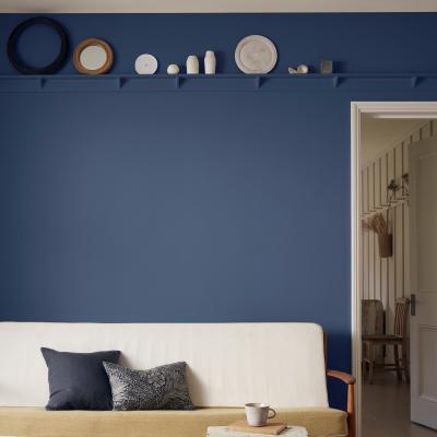 The Rug Seller Chalky Matt Paint by Morris & Co in Webbs Blue2.5
