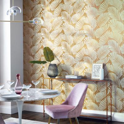 The Rug Seller Mala Wallpaper 112138 by Harlequin in Ochre Yellow&nbsp;Roll