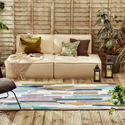 The Rug Seller Trattino Outdoor Abstract Seaglass Rugs 444804 by Harlequin