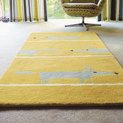 The Rug Seller Scion Mr Fox Wool Rugs 25306 in Mustard Yellow&nbsp;120x180cm