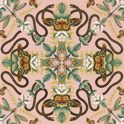 The Rug Seller Emerald Forest Wallpaper W0129 01 by Wedgwood in Blush&nbsp;Roll