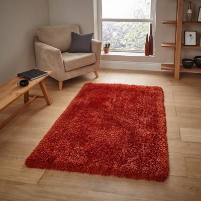 The Rug Seller Montana Shaggy Rugs in Terracotta&nbsp;60x120cm