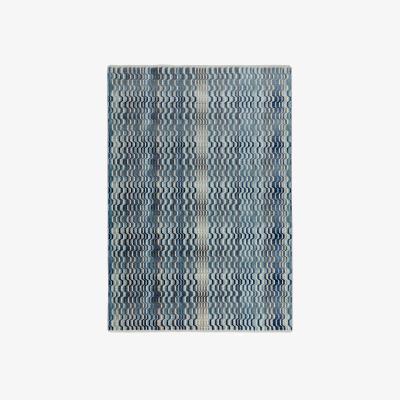 The Rug Seller Skye Wave Geometric Rugs in SK03 Blue