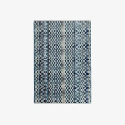 The Rug Seller Skye Wave Geometric Rugs in SK03 Blue