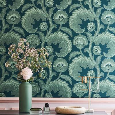 The Rug Seller Fanfare Flock Wallpaper 116 7026 by Cole & Son in Duck Egg BlueRoll