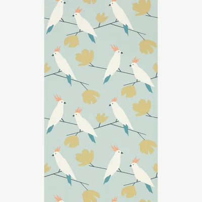 The Rug Seller Love Birds Wallpaper 112220 by Scion in Candy Blue&nbsp;Roll