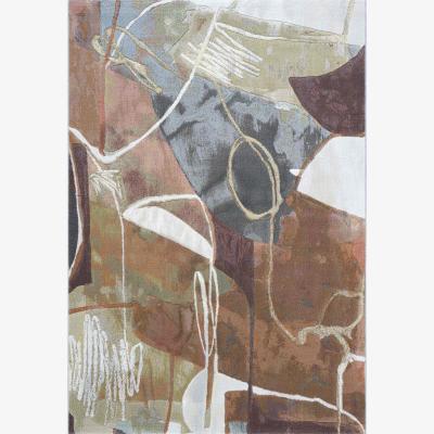The Rug Seller Galleria Modern Abstract Rugs 63799 7270 in Terracotta Orange160x230cm