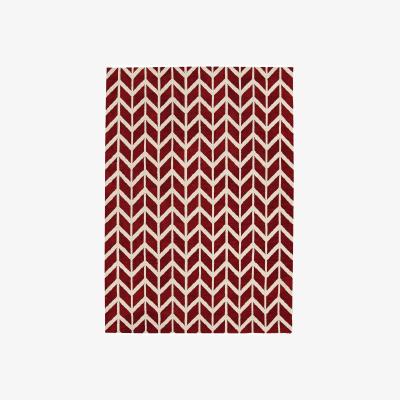 The Rug Seller Arlo Chevron Rugs AR08 in Red