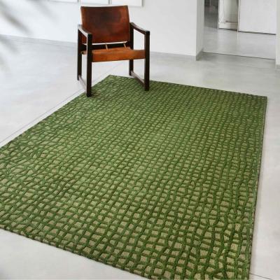The Rug Seller Louis De Poortere Structures Trammel Rug 9249 in Alta Green&nbsp;280x390cm