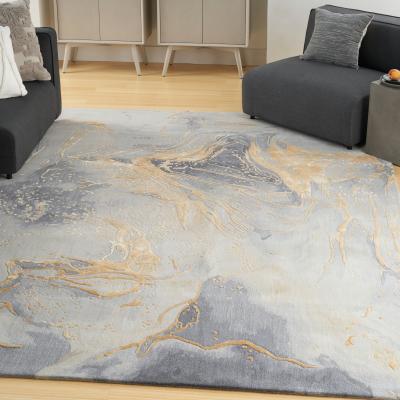 The Rug Seller Prismatic Abstract Rugs PRS28 by Nourison in Grey Gold&nbsp;114x175cm
