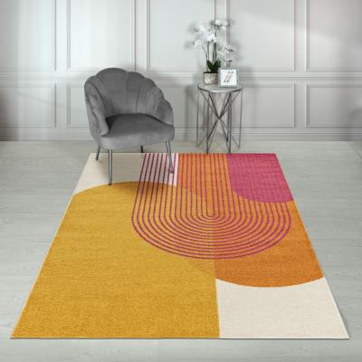 The Rug Seller Muse MU13 Geometric Stripe Woven Rugs in Yellow Multi