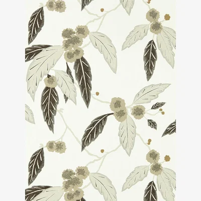 The Rug Seller Coppice Wallpaper 112134 by Harlequin in Oyster Ebony Gilver&nbsp;Roll