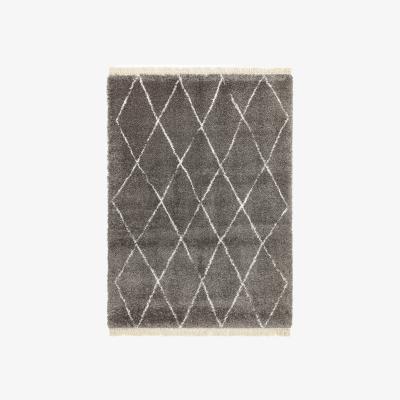 The Rug Seller Rocco Diamond Rugs RC07 in Grey